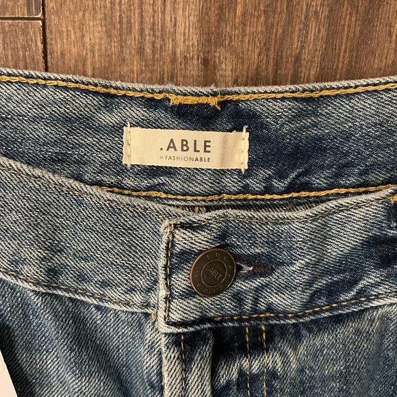 Able Women's Straight Leg Blue Jeans - Picture 2 of 4